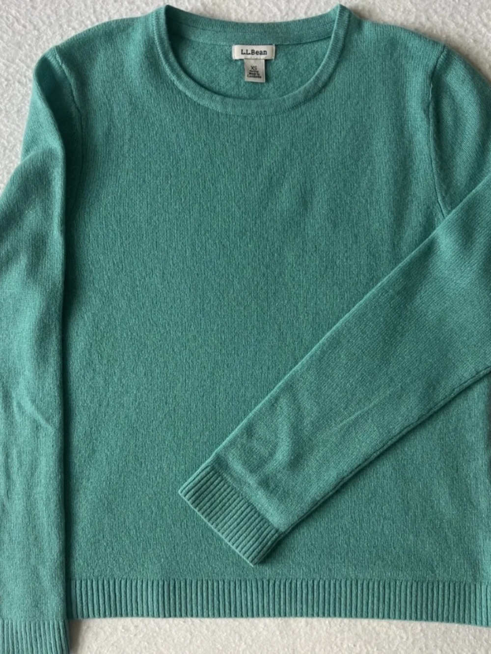 L.L. Bean Womens Green 100% Cashmere Sweater Size XS